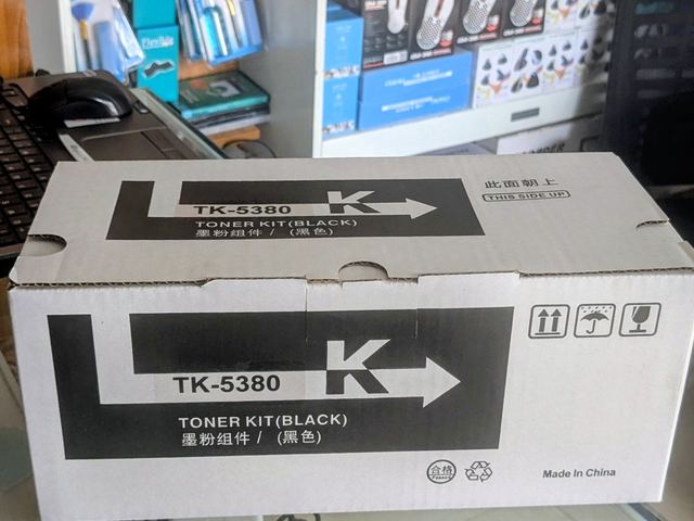 A Kyocera TK-5380 black toner kit in stock